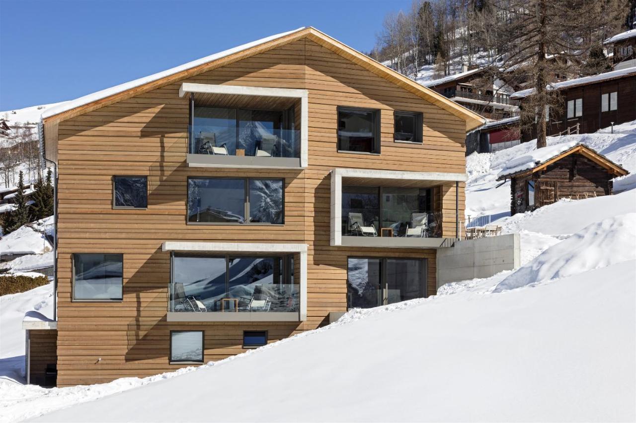 Ferienwohnung Schwarzhornblick Grächen Exterior foto