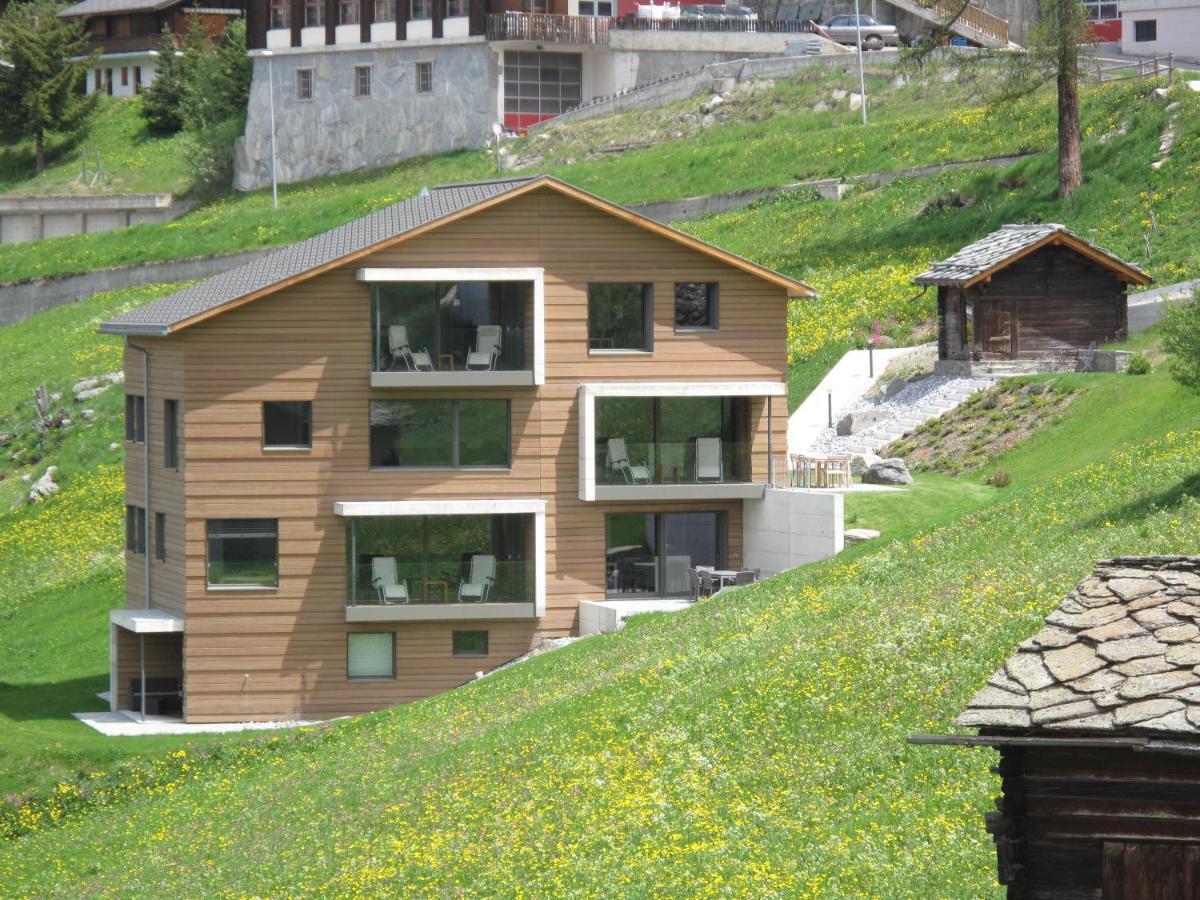 Ferienwohnung Schwarzhornblick Grächen Exterior foto
