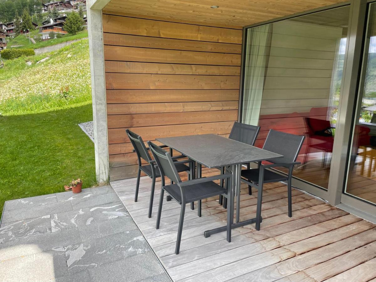 Ferienwohnung Schwarzhornblick Grächen Exterior foto