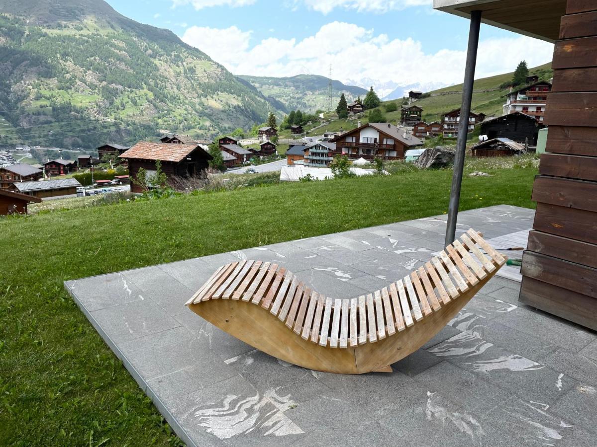 Ferienwohnung Schwarzhornblick Grächen Exterior foto