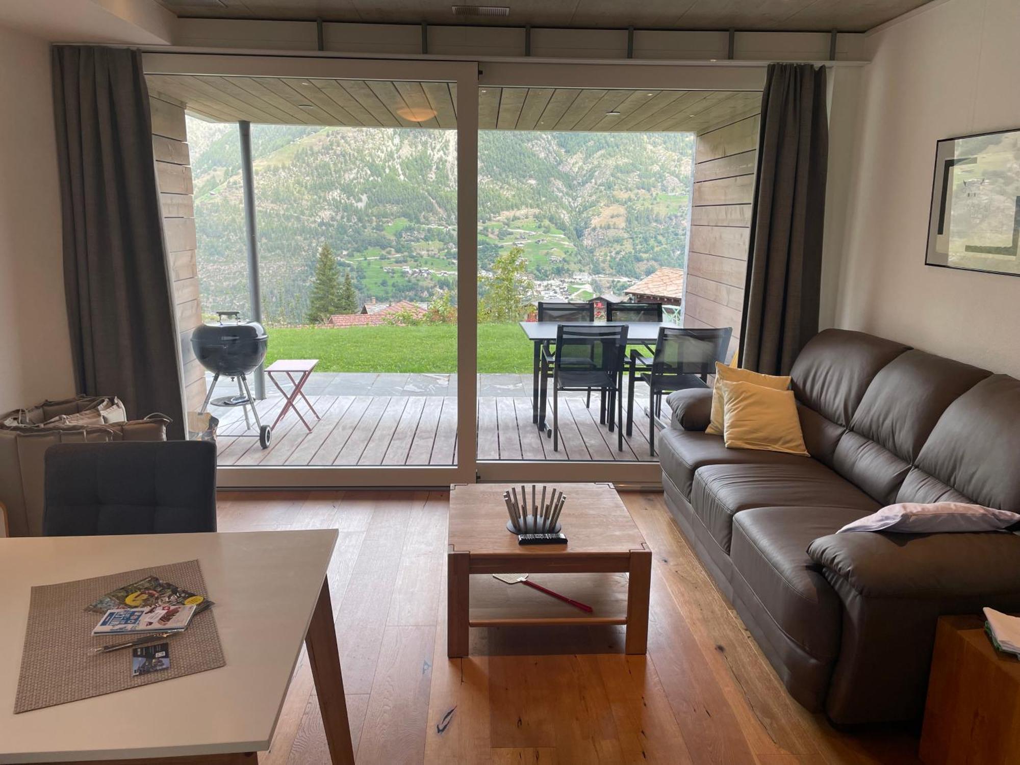 Ferienwohnung Schwarzhornblick Grächen Exterior foto